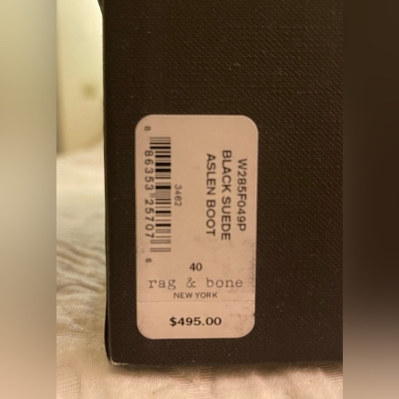 Rag & Bone Black Aslen Suede Boots Size 10 NIB - Picture 15 of 15